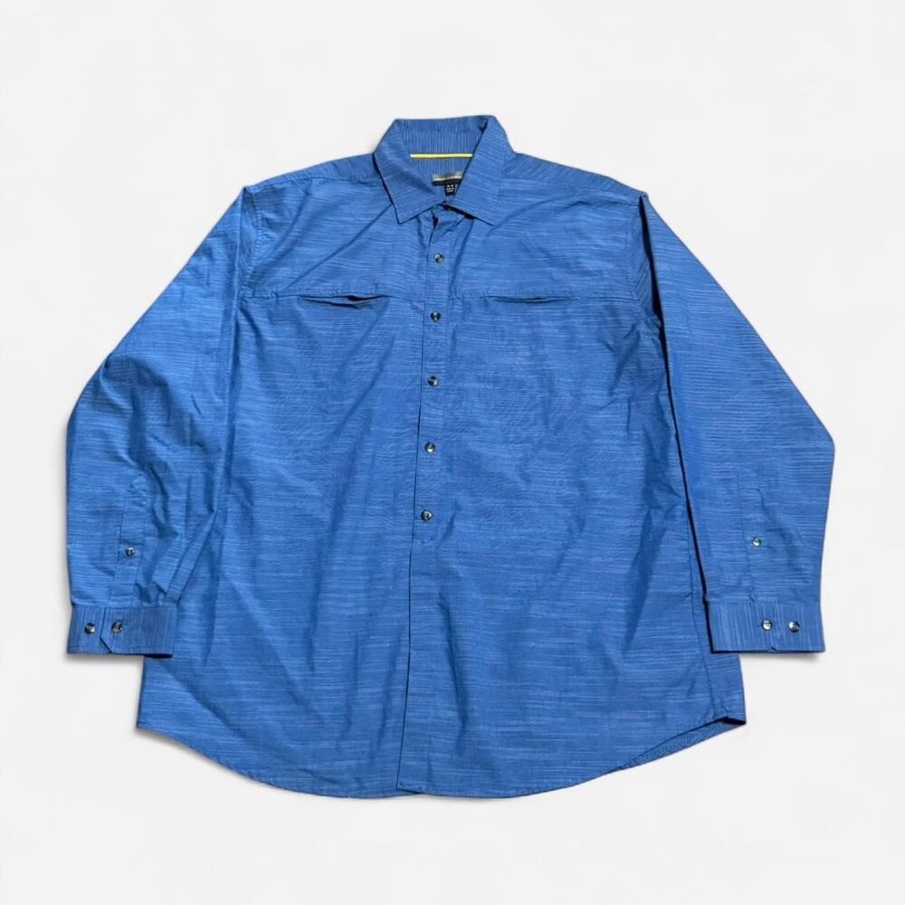 Apparel collection blue white striped XL Size (width 25in, length 27in) shirt